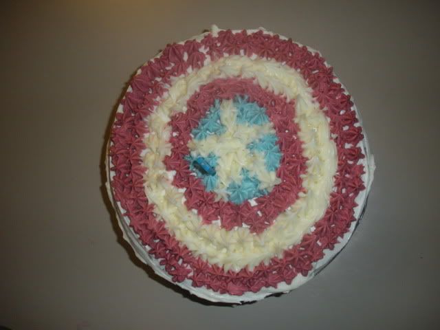 Westin's Captain America Shield Birthday Cake