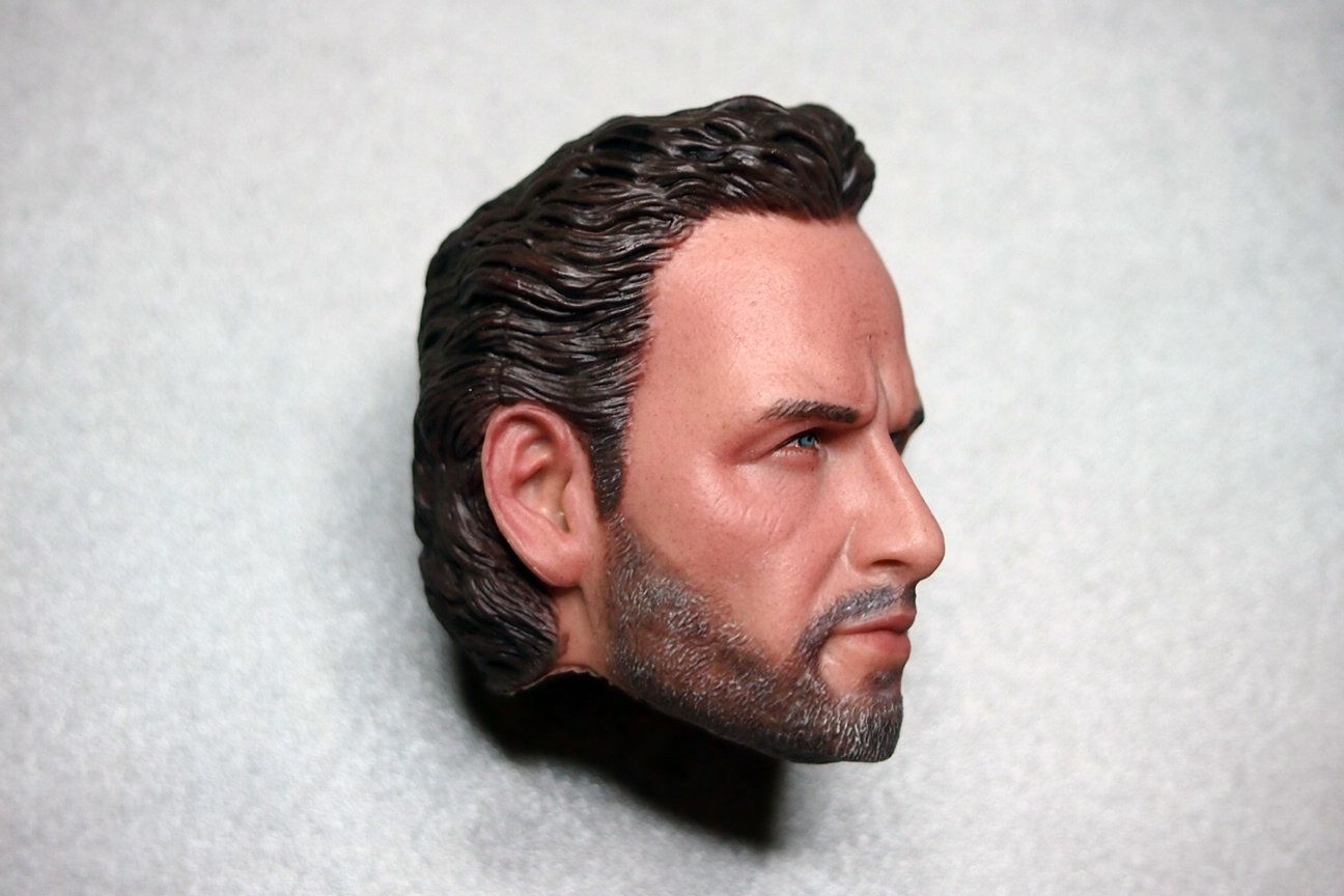 Custom 16 Scale The Walking Dead Rick Grimes Head Sculpt Fits Hottoys Body Ebay