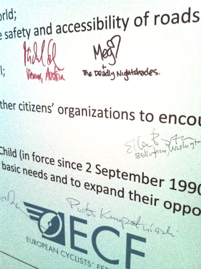 RightToCycle, Velo-City 2012, Vancouver, Cycling, Children, Charter of Vancouver,