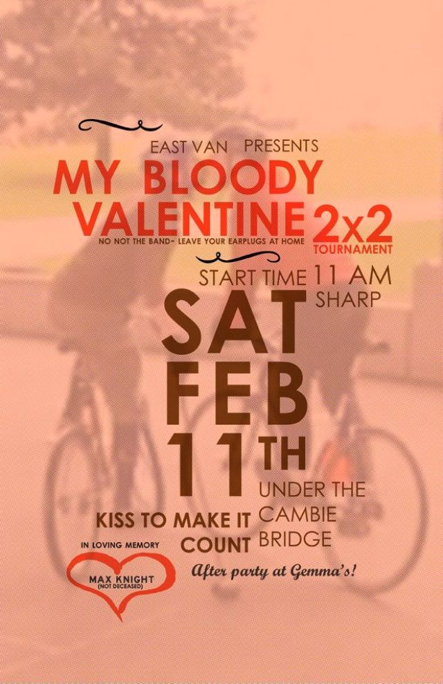 My Bloody Valentine 2x2, My Bloody Valentine 2x2 Polo Tournament Poster