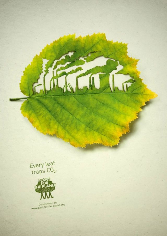 Cut Leaf Illustration, Plant for the Planet