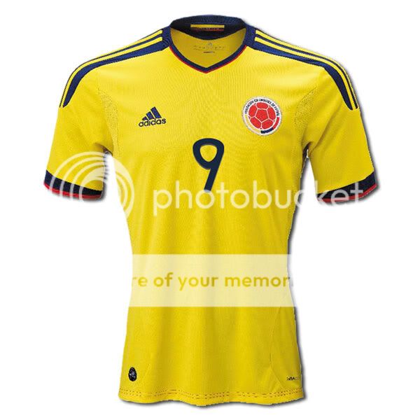 COLOMBIA # 9 FALCAO Soccer Home Jersey Shirt 2011 2012 Sz S M L XL 
