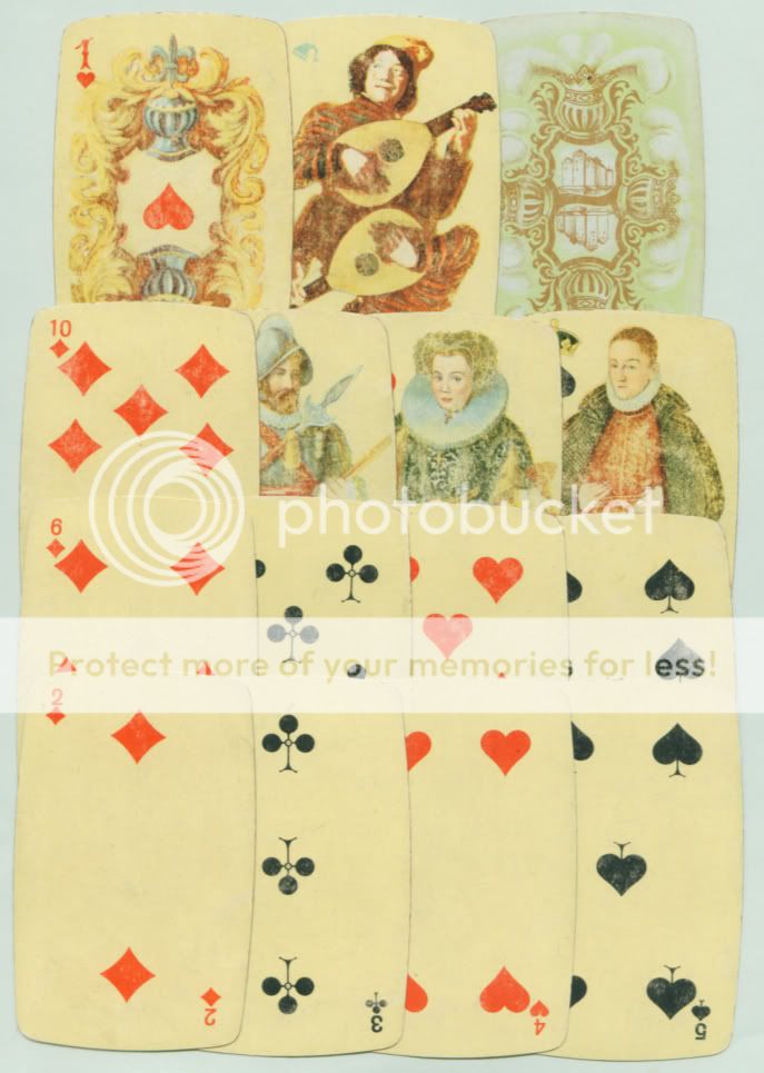 Turku Castle Convex shaped Playing cards 1930s RARE  