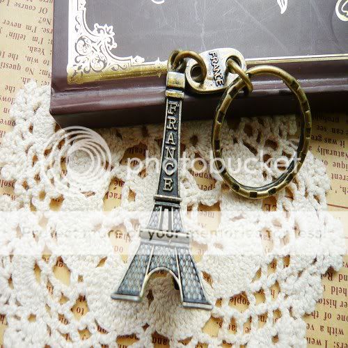 France Eiffel Tower Long Key Chain Elegant Souvenir Gift FREE SHIP New 