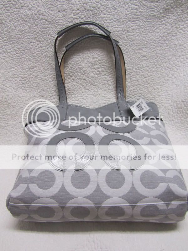 COACH SVGY Audrey Op Art Lx Pique Leigh Slim Tote 17035  