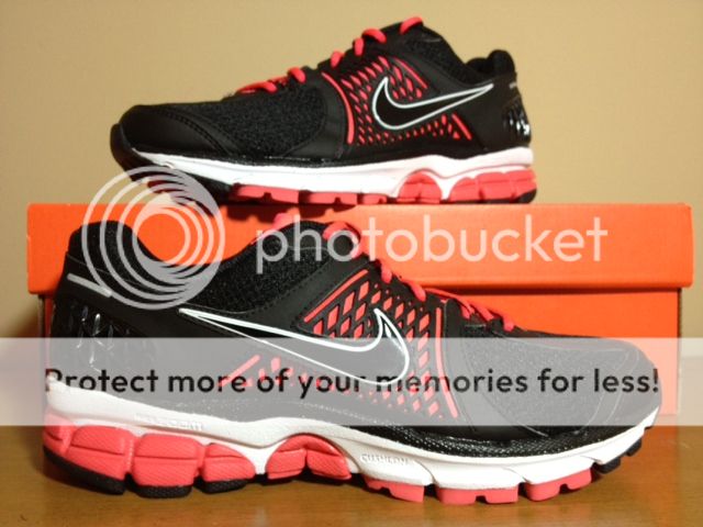 2011 Womens Nike Zoom Vomero + 6 SZ 8 Black Solar Red White  