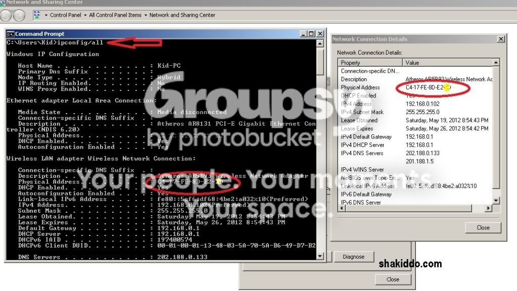 Cara Semak Mac Address Komputer Peribadi anda
